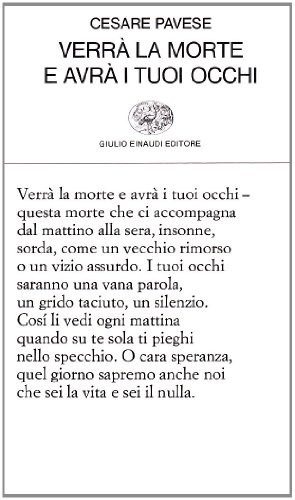 Verrà la morte e avrà i tuoi occhi cover